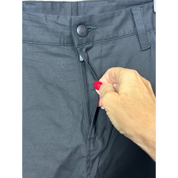 Adidas Men’s Pants Golf Trousers Black 34 x 30 Tapered 5-Pocket Logo Loops Zip - Picture 6 of 9